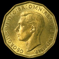 1946 George VI Brass Threepence Obverse