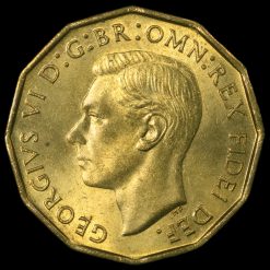 1949 George VI Brass Threepence Obverse