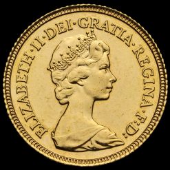 1982 Elizabeth II 22ct Gold Half Sovereign Obverse