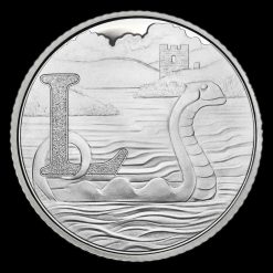 2018 UK 10p Silver Proof Coin in Acrylic Block, Loch Ness Monster Reverse