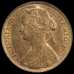 1860 Queen Victoria Bun Head Penny Obverse