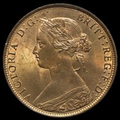 1862 Queen Victoria Bun Head Halfpenny Obverse