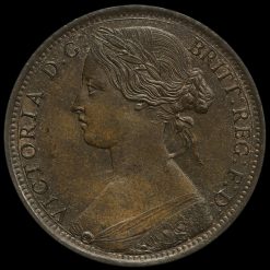 1862 Queen Victoria Bun Head Penny Obverse