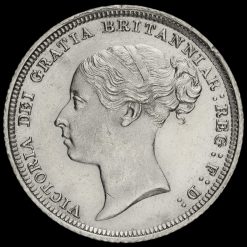 1886 Queen Victoria Young Head Silver Sixpence Obverse