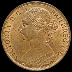 1891 Queen Victoria Bun Head Penny Obverse