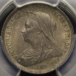 1899 Queen Victoria Veiled Head Silver Shilling Obverse