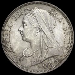 1901 Queen Victoria Veiled Head Silver Half Crown Obverse