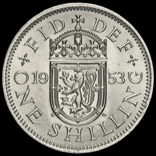 1953 Elizabeth II Scottish Shilling Reverse