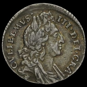 1696 William III Early Milled Silver Sixpence Obverse