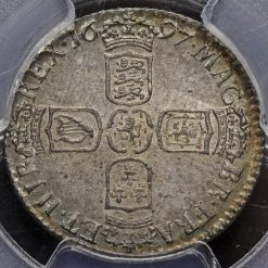 1697 William III Early Milled Silver Sixpence Reverse