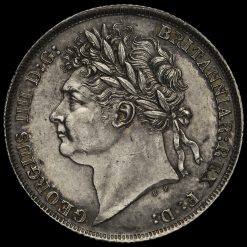 1824 George IV Milled Silver Shilling Obverse