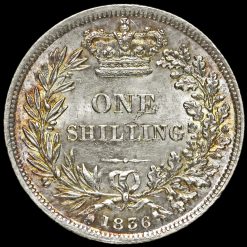 1836 William IV Milled Silver Shilling Reverse