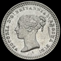 1841 Queen Victoria Young Head Silver Three-Halfpence Obverse