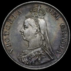 1887 Queen Victoria Jubilee Head Silver Double Florin Obverse