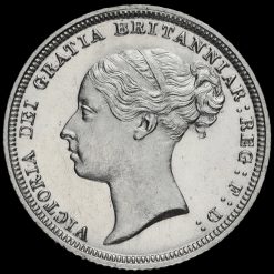 1887 Queen Victoria Young Head Silver Sixpence Obverse