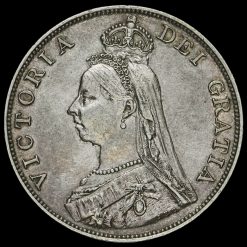 1888 Queen Victoria Double Florin, Inverted 1 for I Obverse