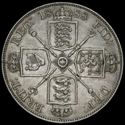 1888 Queen Victoria Double Florin, Inverted 1 for I Reverse