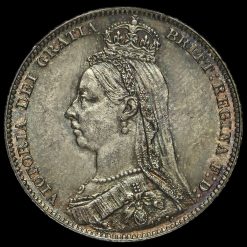 1889 Queen Victoria Jubilee Head Silver Shilling Obverse
