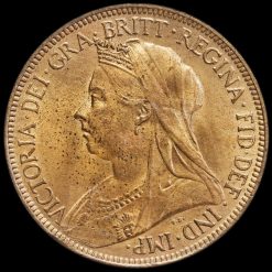 1901 Queen Victoria Veiled Head Halfpenny Obverse
