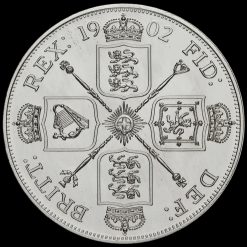 1902 Edward VII Spink Patina Collection Silver Proof Double Florin Reverse