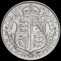 1915 George V Silver Half Crown Reverse