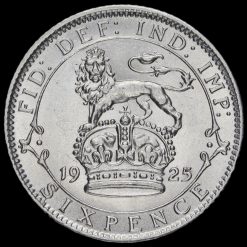 1925 George V Silver Sixpence Reverse