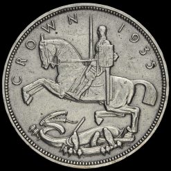 1935 King George V Rocking Horse Silver Jubilee Crown Reverse