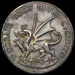 1969 Prince of Wales Investiture Large Silver Medal Reverse