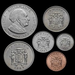 Jamaica Royal Mint 1969 Proof Six Coin Set in Case