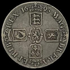 1695 William III Early Milled Silver Septimo Crown Reverse