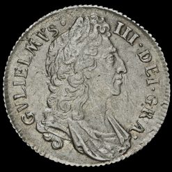 1696 William III Early Milled Silver Shilling Obverse