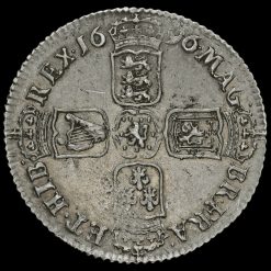 1696 William III Early Milled Silver Shilling Reverse