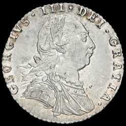 1787 George III Early Milled Silver Sixpence Obverse