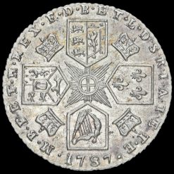 1787 George III Early Milled Silver Sixpence Reverse