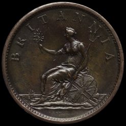 1807 George III Early Milled Copper Penny Reverse