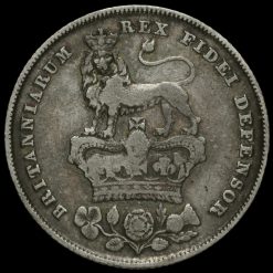 1825 George IV Bare Head Milled Silver Shilling Reverse