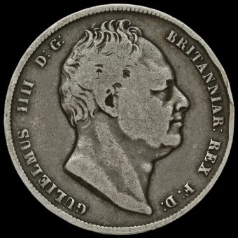 1836 William IV Milled Silver Half Crown Obverse