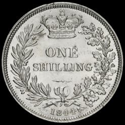 1844 Queen Victoria Young Head Silver Shilling Reverse