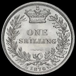 1874 Queen Victoria Young Head Silver Shilling Reverse
