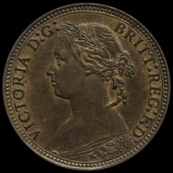 1878 Queen Victoria Bun Head Farthing Obverse