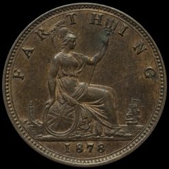 1878 Queen Victoria Bun Head Farthing Reverse