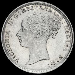 1884 Queen Victoria Young Head Silver Threepence Obverse