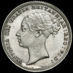 1887 Queen Victoria Young Head Silver Sixpence Obverse