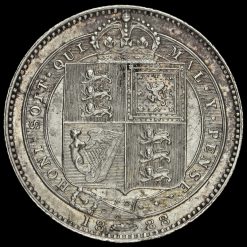 1888 Queen Victoria Silver Shilling (8 over 7) Reverse