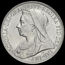 1901 Queen Victoria Veiled Head Silver Florin Obverse