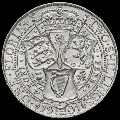 1901 Queen Victoria Veiled Head Silver Florin Reverse