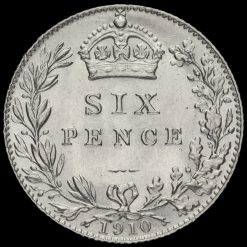 1910 Edward VII Silver Sixpence Reverse