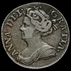 1711 Queen Anne Early Milled Silver Sixpence Obverse