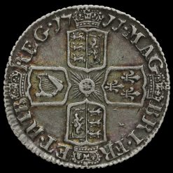 1711 Queen Anne Early Milled Silver Sixpence Reverse
