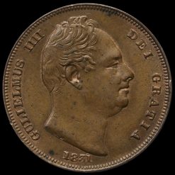 1831 William IV Copper Farthing Obverse